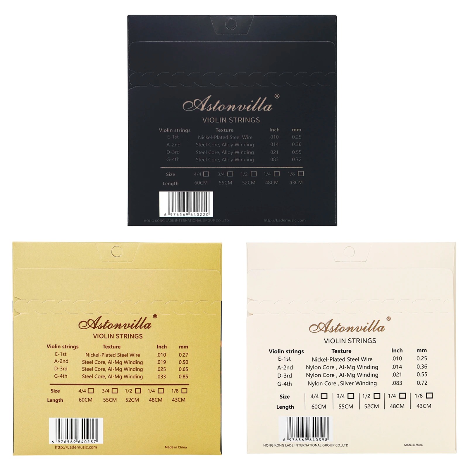 Astonvilla Violin Strings 4/4  - Musical Instrument Fiddle review and price
