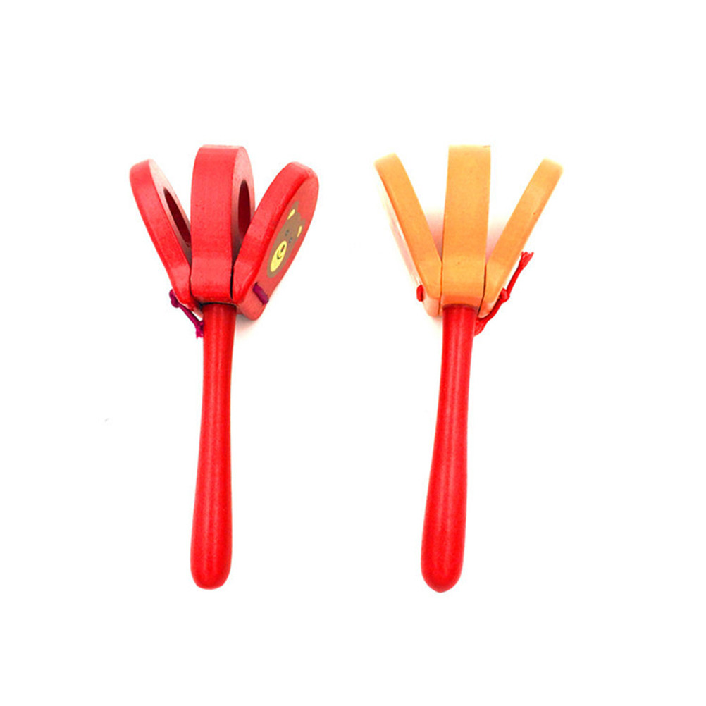 3Pcs Wooden Castanets Hand Cla - Musical Instrument Clapper review and price