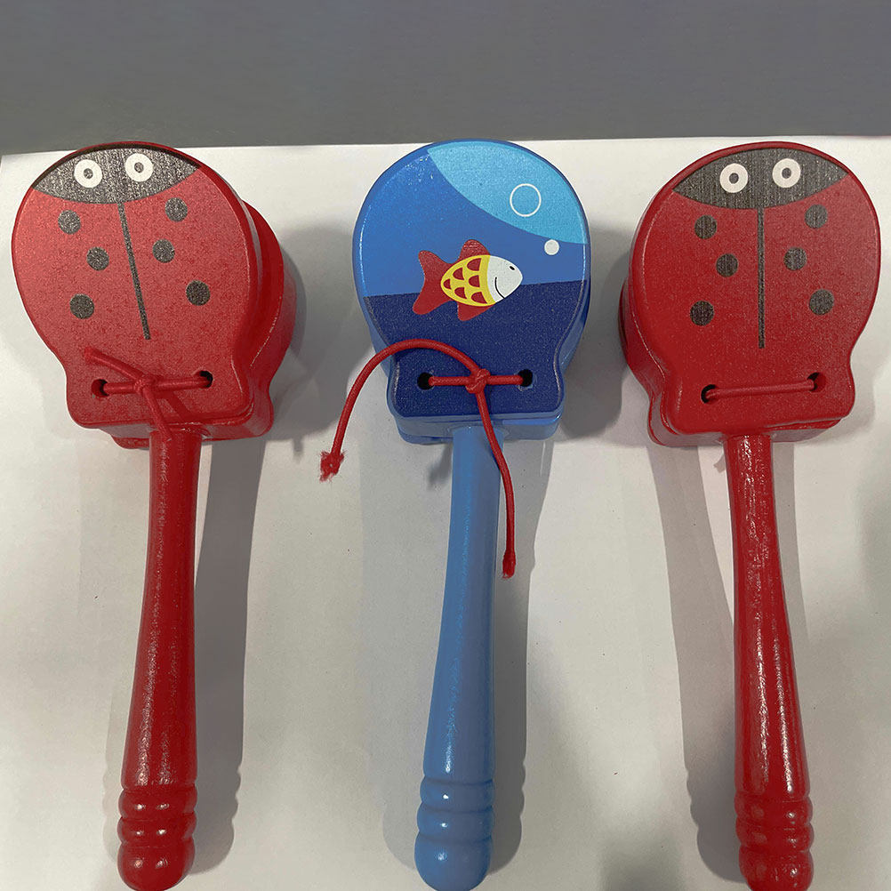 3Pcs Wooden Castanets Hand Cla - Musical Instrument Clapper review and price