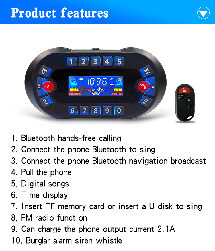 MT730 Motorcycle Bluetooth Spe - Musical Instrument Amplifier review and price