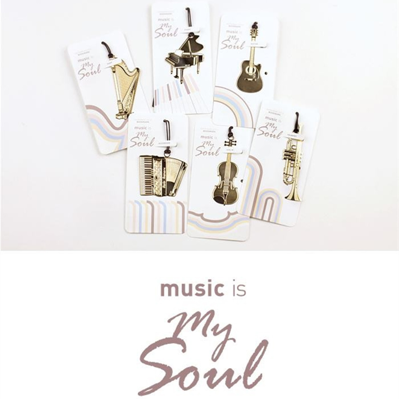 6pcs Music Metal Bookmark Gold - Musical Instrument Veena review and price