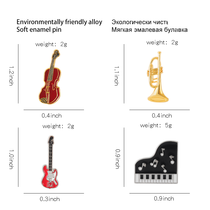 Concert Enamel Pin Piano Violi - Musical Instrument Veena review and price