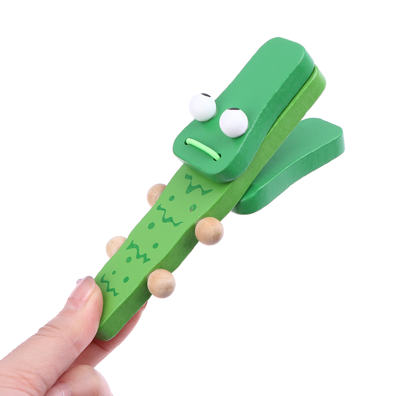 1Pc Kids Cartoon Wooden Crocod - Musical Instrument Clapper review and price