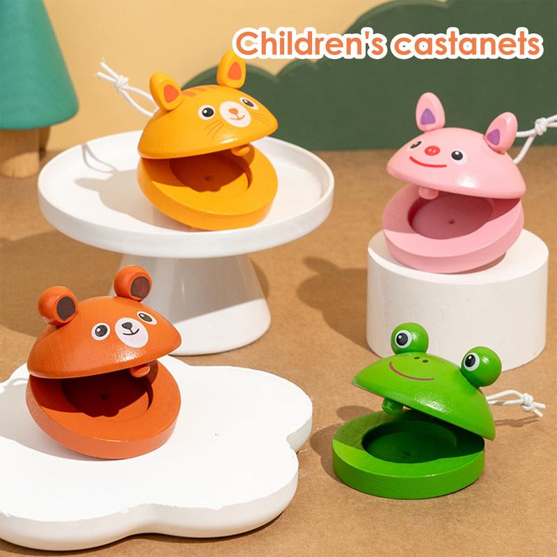 Kids Cartoon Wooden Castanets  - Musical Instrument Clapper review and price